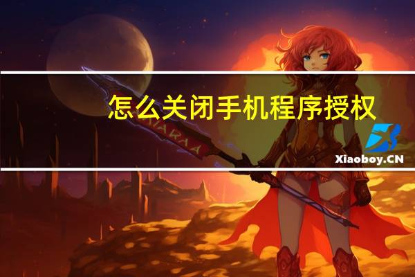 怎么关闭手机程序授权