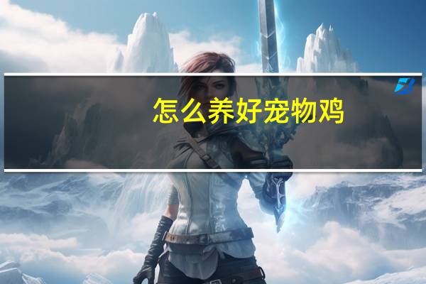 怎么养好宠物鸡