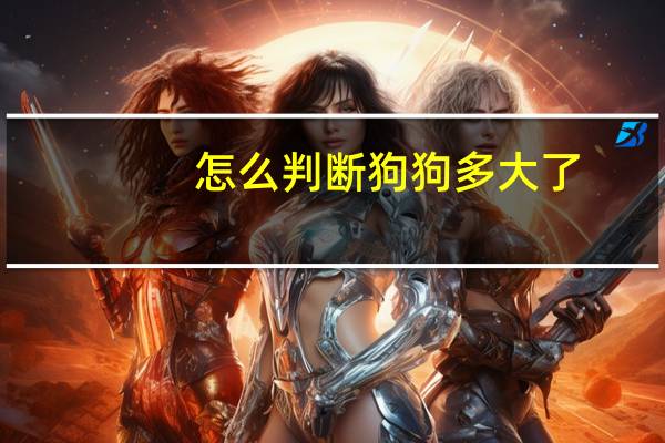怎么判断狗狗多大了