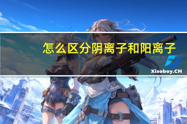 怎么区分阴离子和阳离子