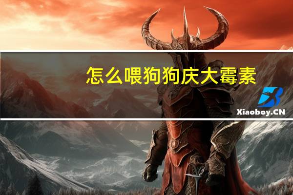 怎么喂狗狗庆大霉素