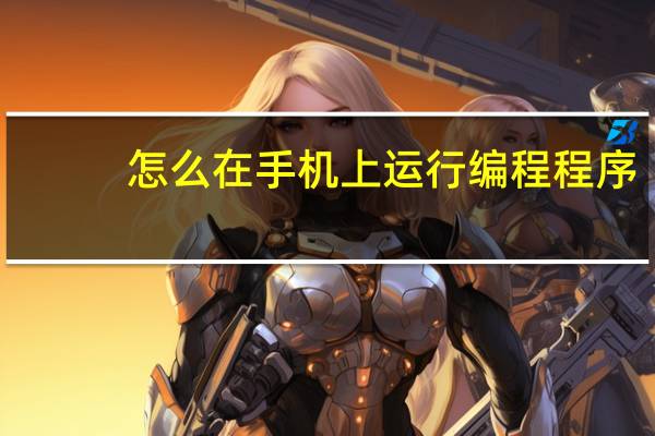 怎么在手机上运行编程程序