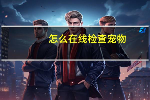 怎么在线检查宠物