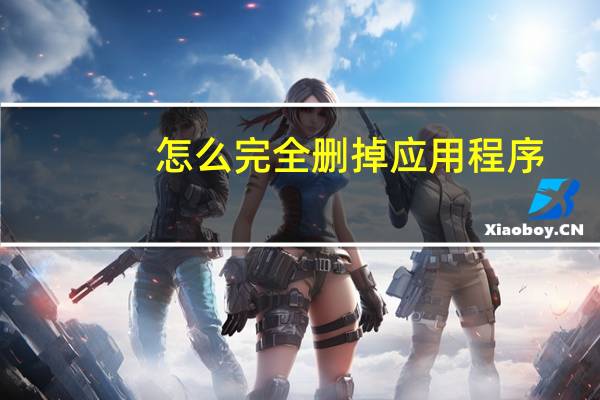 怎么完全删掉应用程序