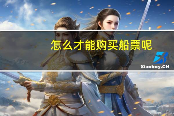 怎么才能购买船票呢