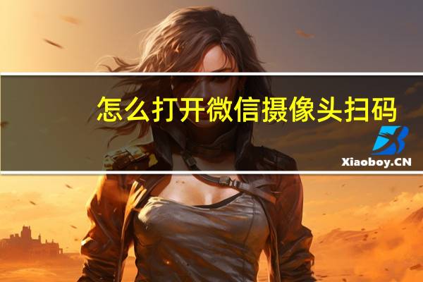 怎么打开微信摄像头扫码