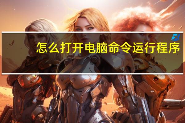 怎么打开电脑命令运行程序