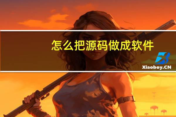 怎么把源码做成软件