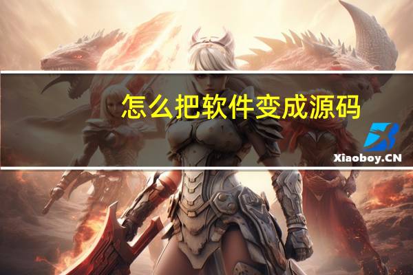 怎么把软件变成源码