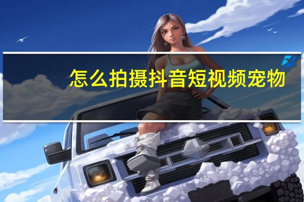 怎么拍摄抖音短视频宠物