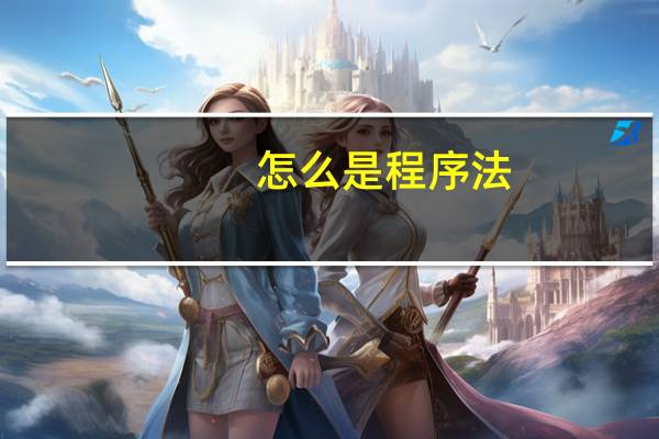怎么是程序法