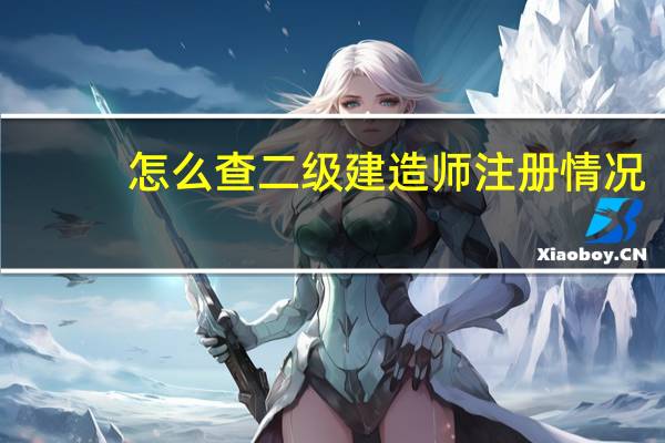 怎么查二级建造师注册情况