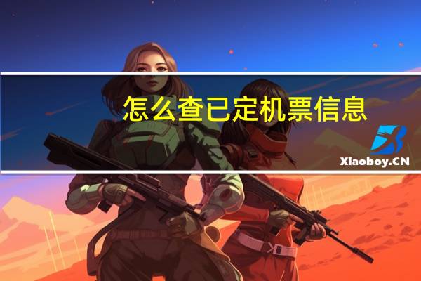 怎么查已定机票信息