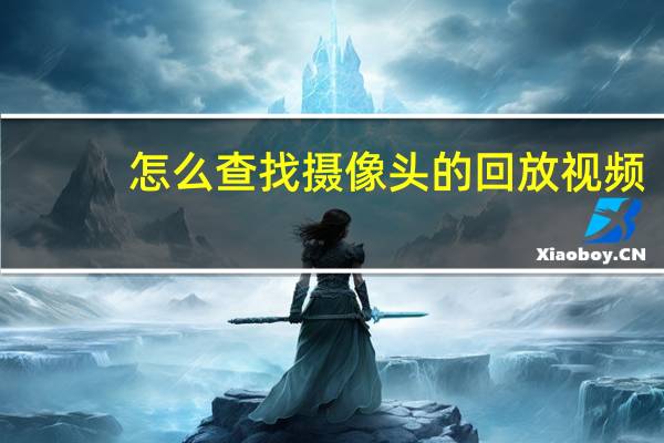 怎么查找摄像头的回放视频
