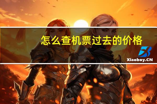 怎么查机票过去的价格