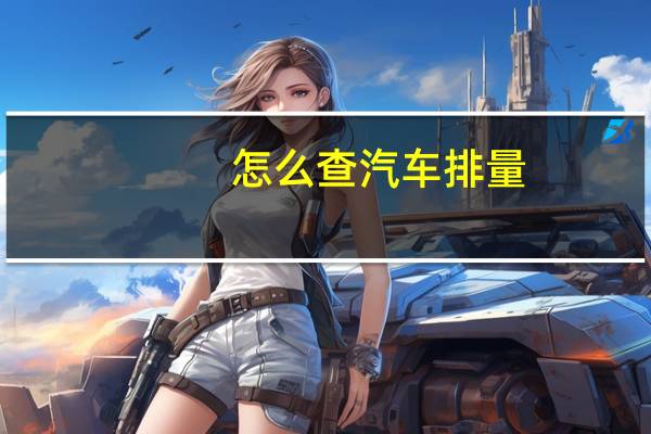 怎么查汽车排量