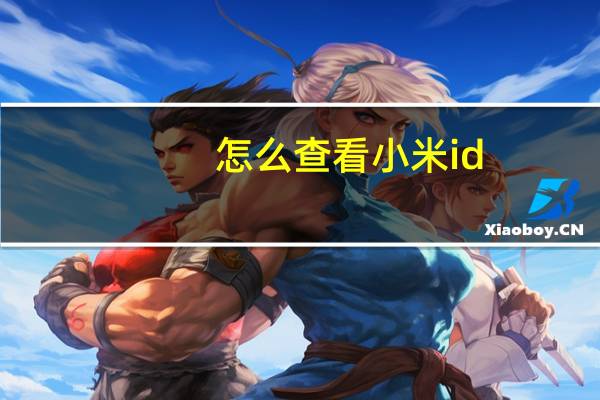 怎么查看小米id