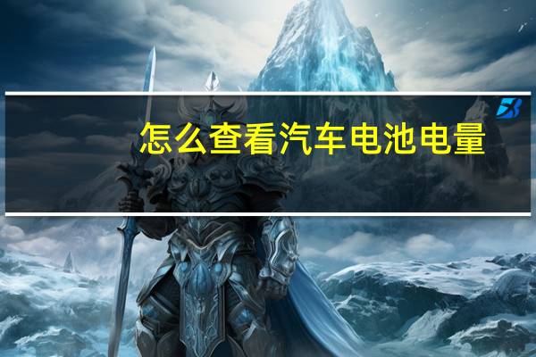 怎么查看汽车电池电量