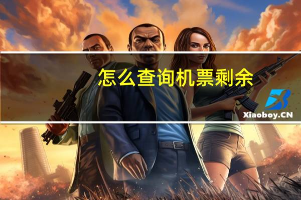怎么查询机票剩余