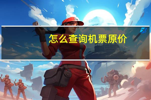 怎么查询机票原价