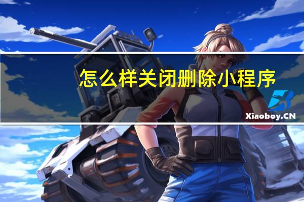怎么样关闭删除小程序
