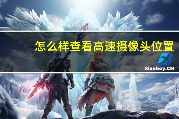 怎么样查看高速摄像头位置