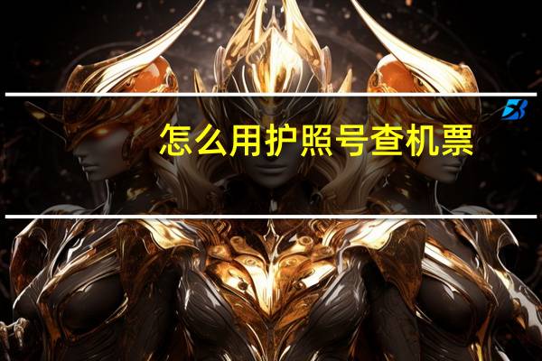 怎么用护照号查机票