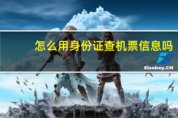 怎么用身份证查机票信息吗