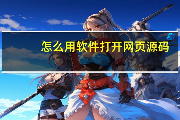 怎么用软件打开网页源码