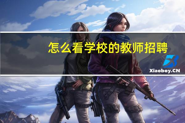 怎么看学校的教师招聘