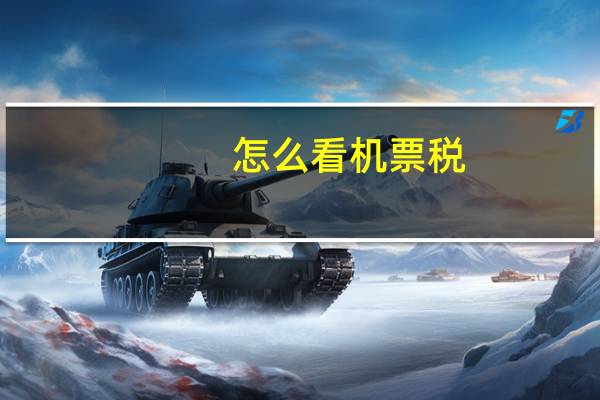 怎么看机票税