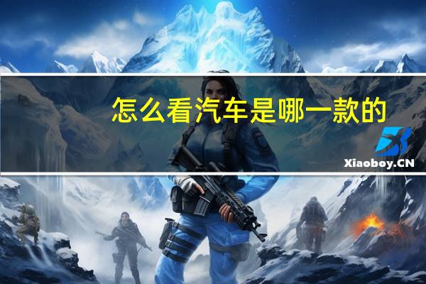 怎么看汽车是哪一款的