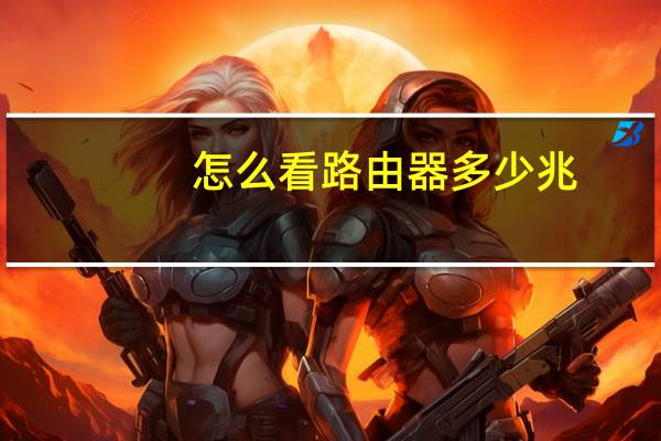 怎么看路由器多少兆
