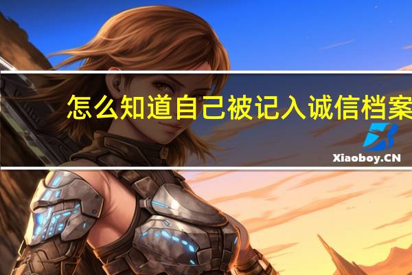 怎么知道自己被记入诚信档案
