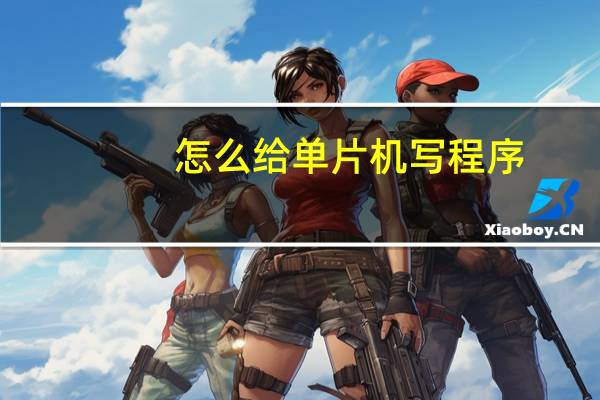 怎么给单片机写程序