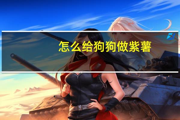 怎么给狗狗做紫薯