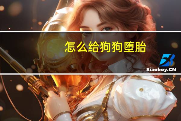 怎么给狗狗堕胎