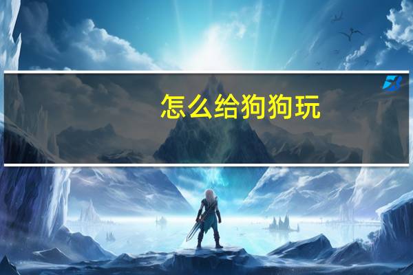 怎么给狗狗玩