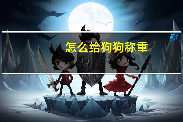 怎么给狗狗称重