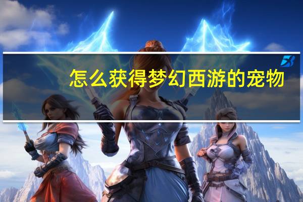 怎么获得梦幻西游的宠物