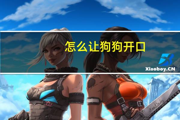 怎么让狗狗开口