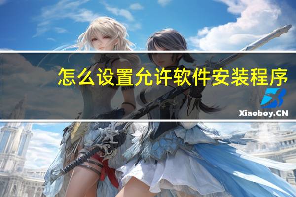 怎么设置允许软件安装程序