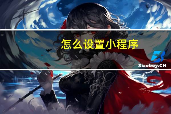 怎么设置小程序