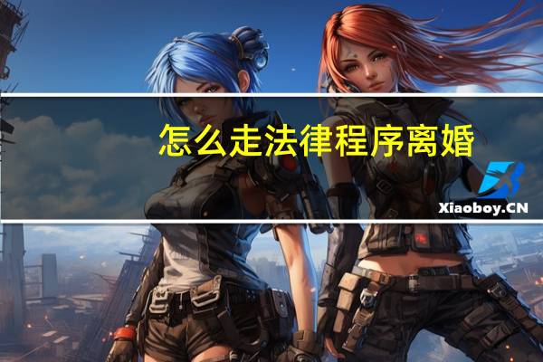 怎么走法律程序离婚