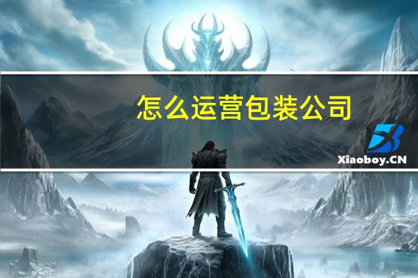 怎么运营包装公司
