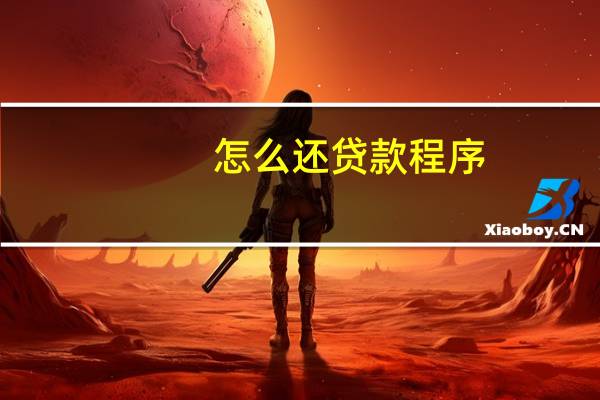 怎么还贷款程序