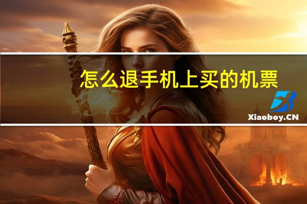 怎么退手机上买的机票