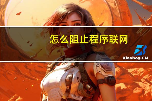 怎么阻止程序联网