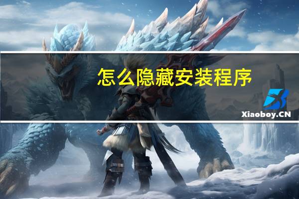 怎么隐藏安装程序
