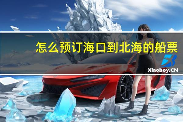 怎么预订海口到北海的船票